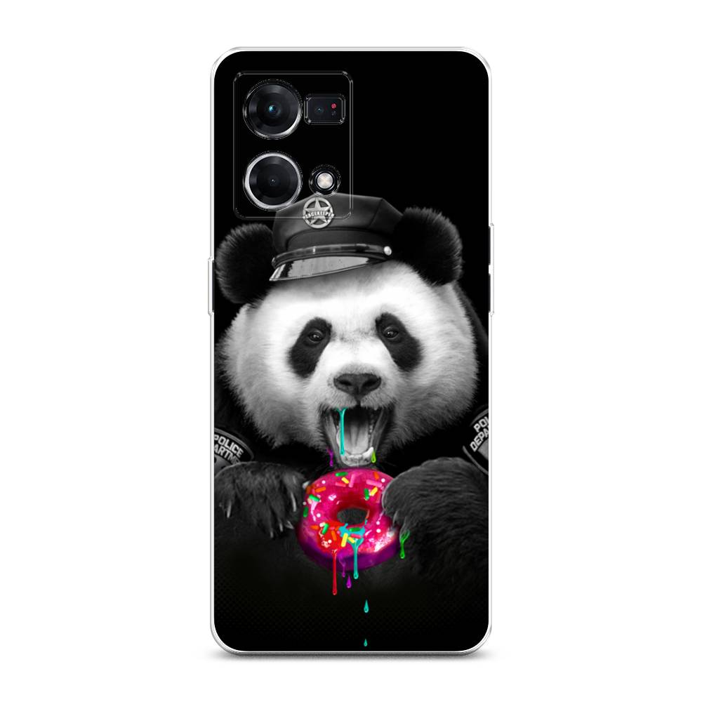 

Чехол Awog на Oppo Reno 8 4G "Панда police", Черный;белый;розовый, 2511450-2