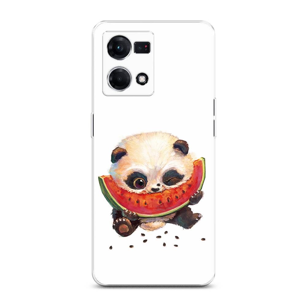 

Чехол Awog на Oppo Reno 8 4G "Малыш панды с арбузом", Белый;красный, 2511450-1
