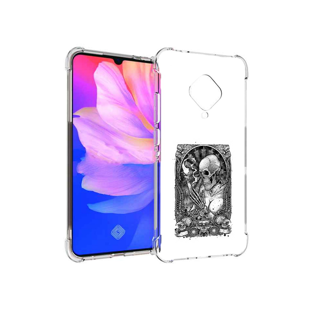

Чехол MyPads Tocco для Vivo V17 девушка скелет (PT147343.378.316), Прозрачный, Tocco