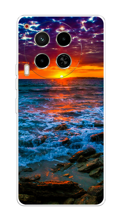 

Чехол на Tecno Camon 30 4G "Закат 1", Оранжевый;синий, 305650-1