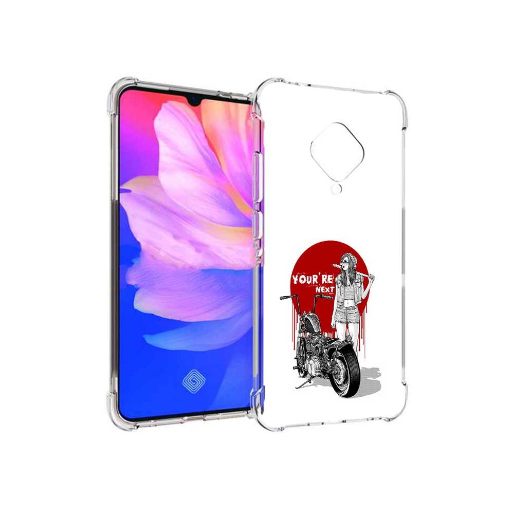 

Чехол MyPads Tocco для Vivo V17 девушка с мотоциклом (PT147343.378.315), Прозрачный, Tocco