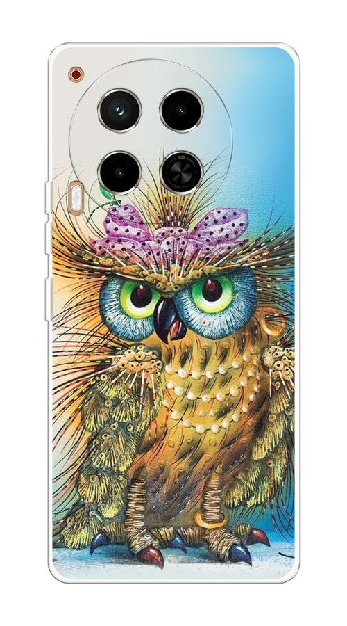 

Чехол на Tecno Camon 30 4G "Модная сова", Коричневый;голубой, 305650-1