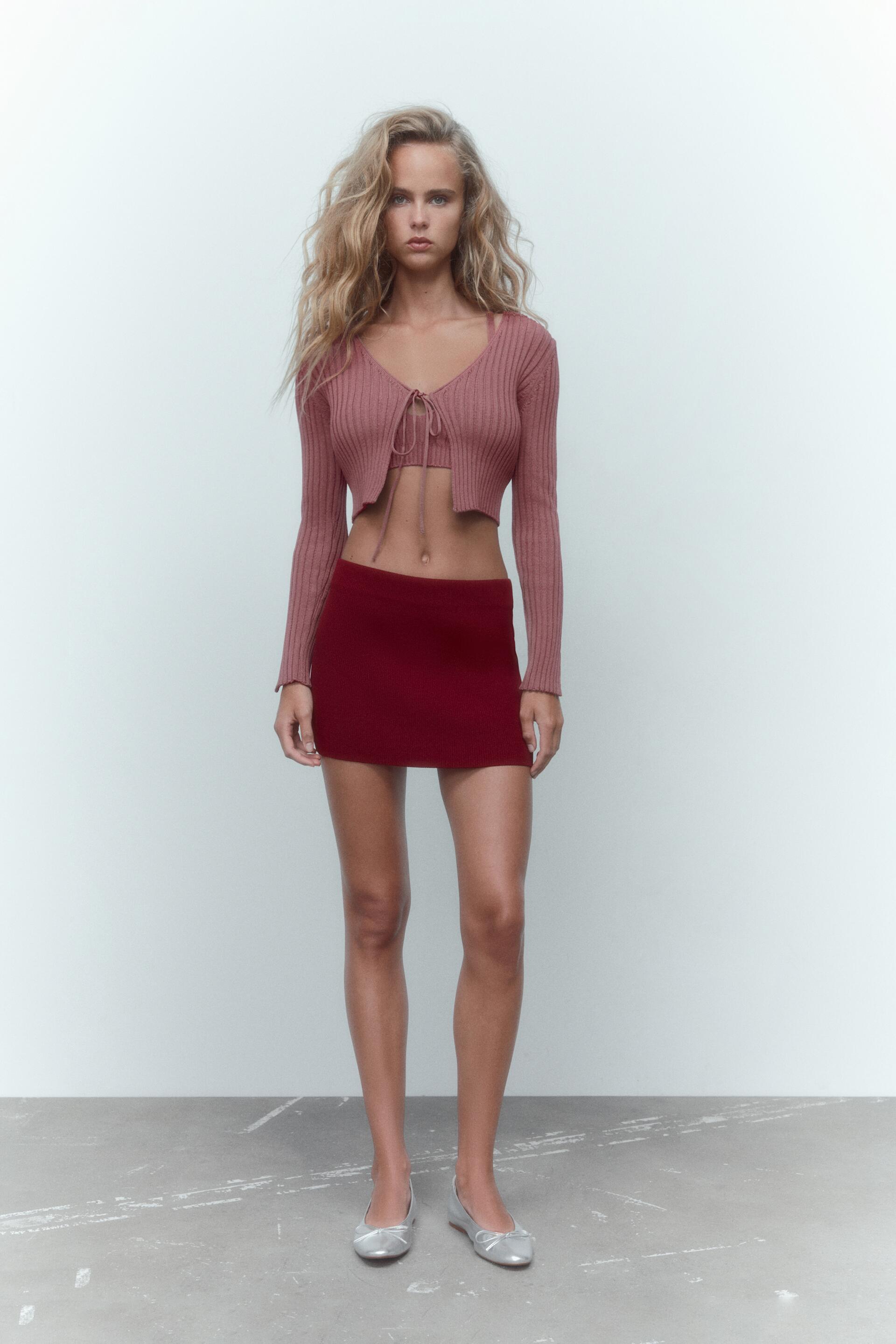 

Болеро женское ZARA 02142131 бордовое XL (доставка из-за рубежа), 02142131
