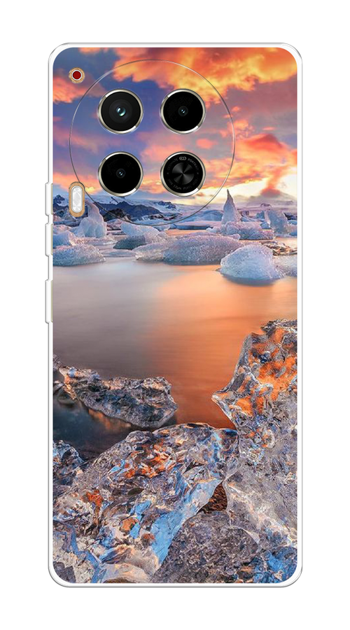

Чехол на Tecno Camon 30 4G "Ледники", Синий;оранжевый, 305650-1