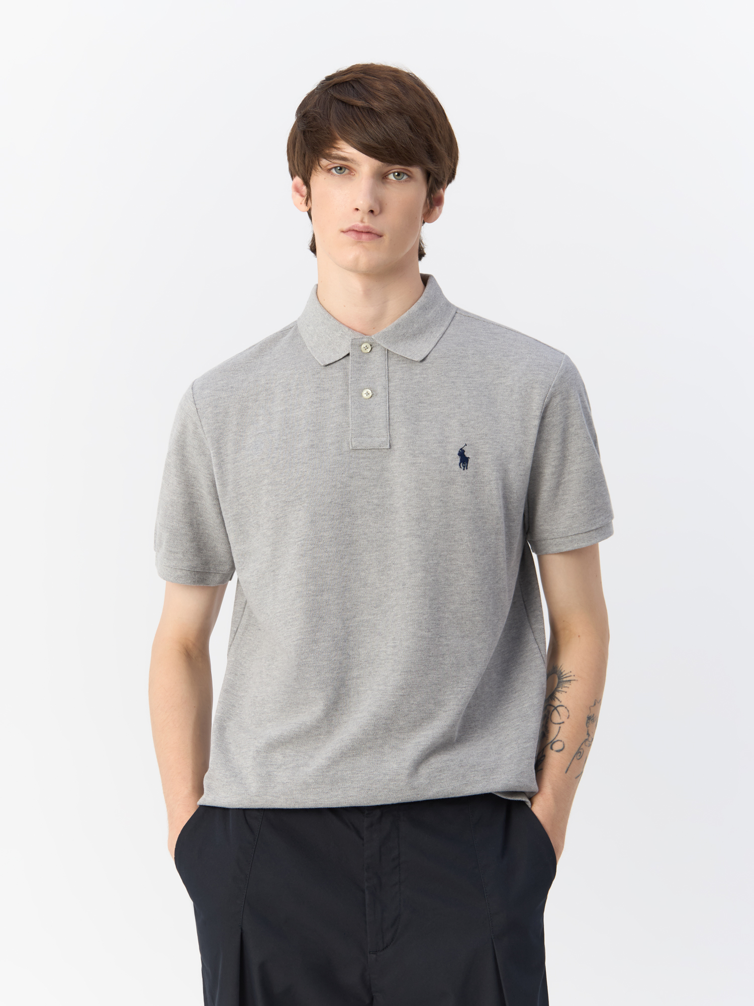 

Поло Polo Ralph Lauren для мужчин, серое-003, размер L, 710782592, Серый, 710782592