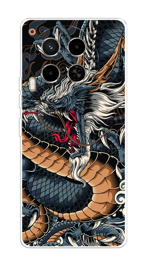 

Чехол на Tecno Camon 30 4G "Japanese Dragon", Коричневый;черный;синий, 305650-1