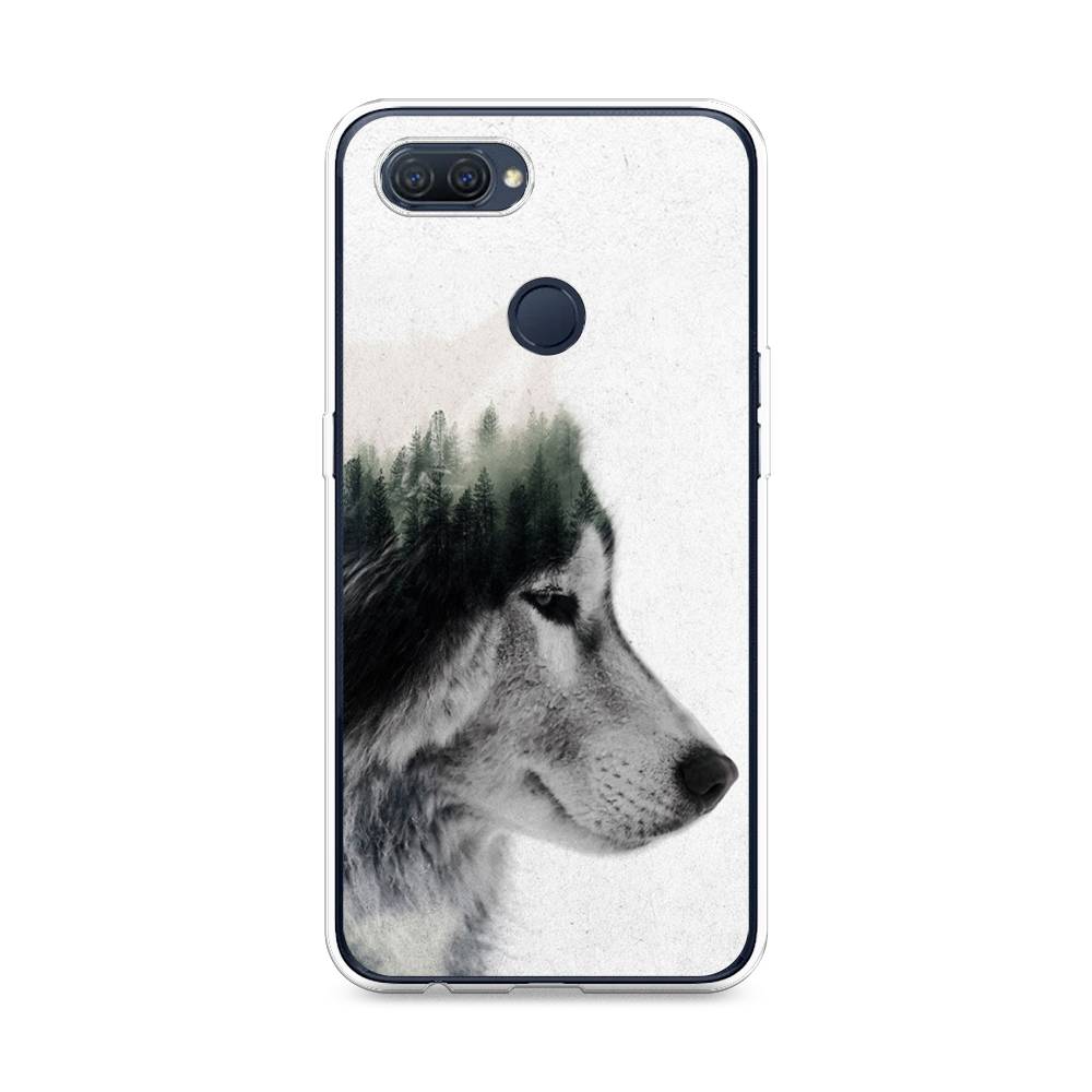 

Чехол для Oppo A12 "Волк лес", Серый;белый, 253450-1