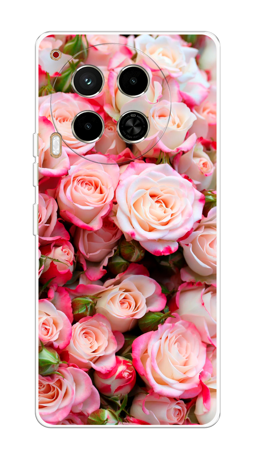 

Чехол на Tecno Camon 30 4G "Много роз", Розовый, 305650-1