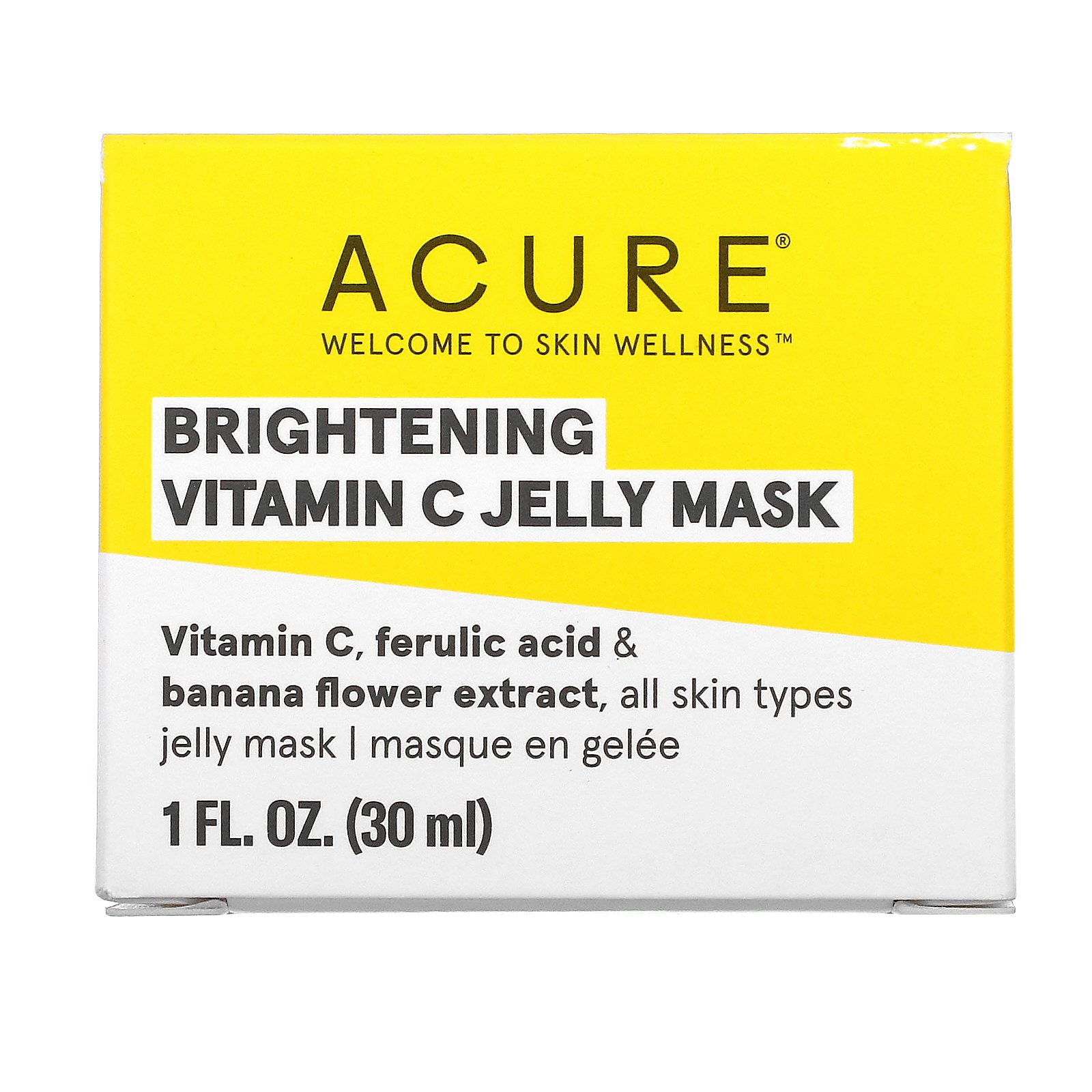фото Желейная маска acure с витамином с коллекция сияние для всех типов кожи