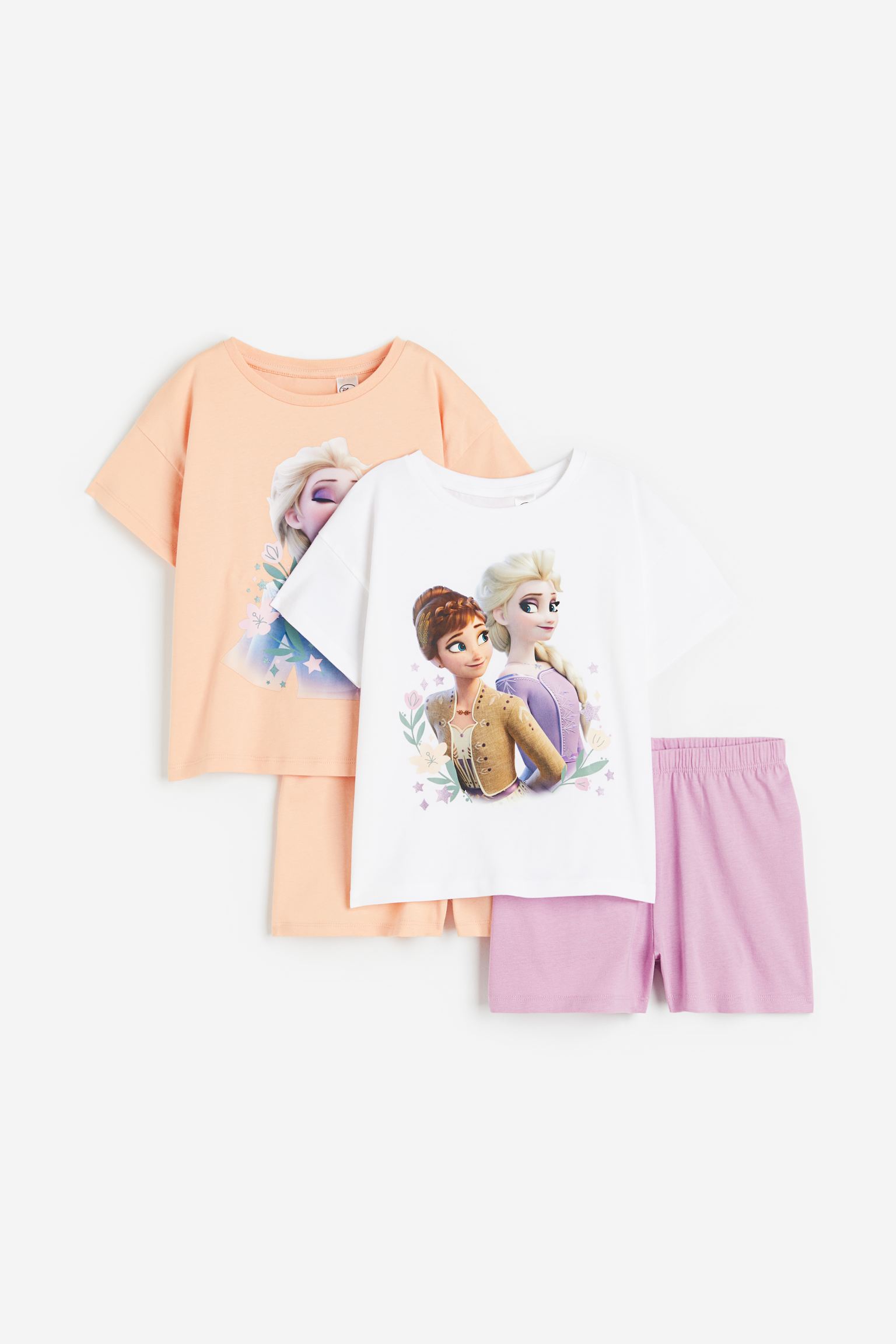 

2 пары хлопковых пижам H&M 122/128 оранжевый/Снежная королева (доставка из-за рубежа), 1129259