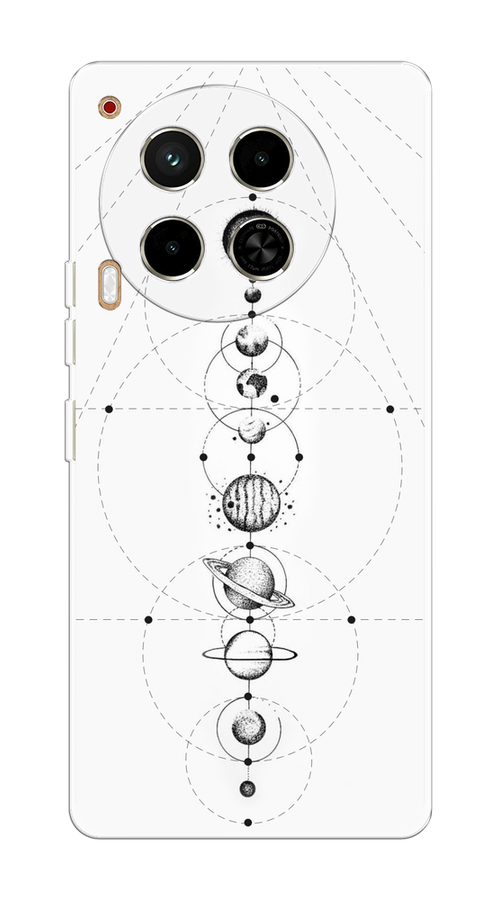 

Чехол на Tecno Camon 30 4G "Парад планет", Серый, 305650-1