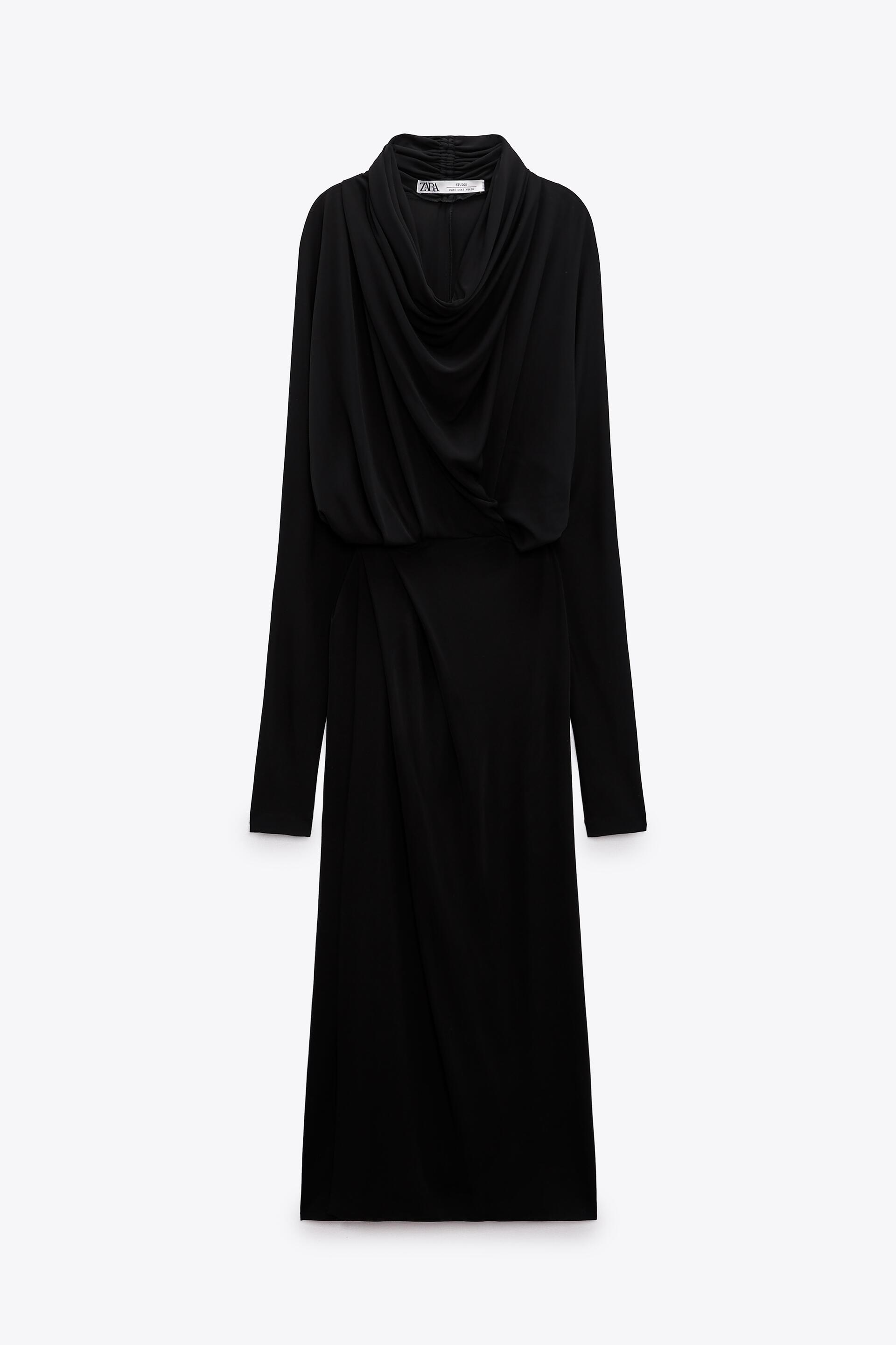 

Платье женское ZARA 02089001 черное XS (доставка из-за рубежа), Черный, 02089001