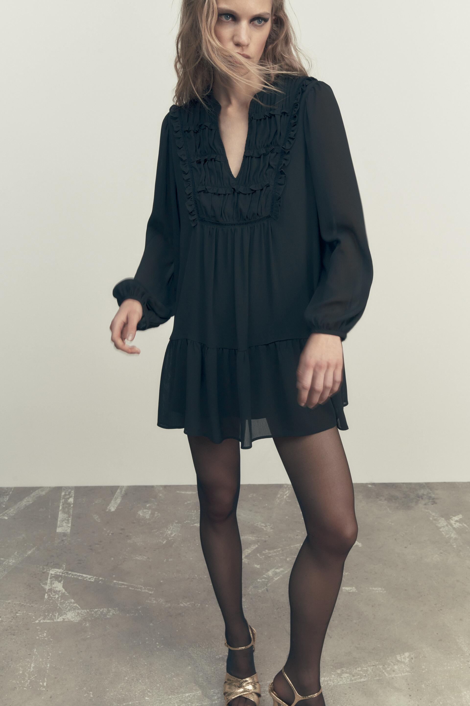 Платье женское ZARA 02086925 черное S (доставка из-за рубежа)