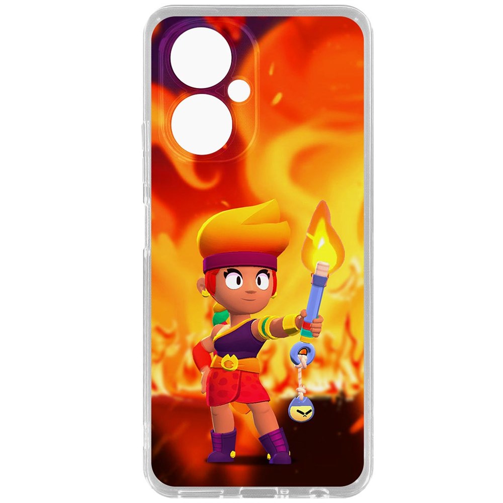 

Чехол-накладка Brawl Stars-Амбер для Tecno Camon 19, Прозрачный