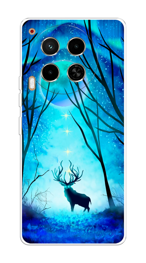

Чехол на Tecno Camon 30 4G "Олень северное сияние", Синий;черный;голубой, 305650-1