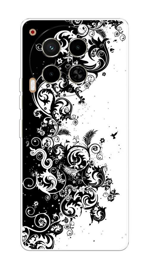 

Чехол на Tecno Camon 30 4G "Черно белый узор", Белый;черный;серый, 305650-1