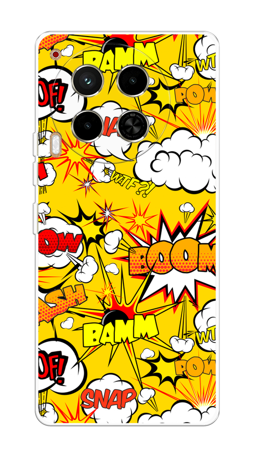 

Чехол на Tecno Camon 30 4G "Поп Арт эффекты", Желтый;белый;оранжевый, 305650-1