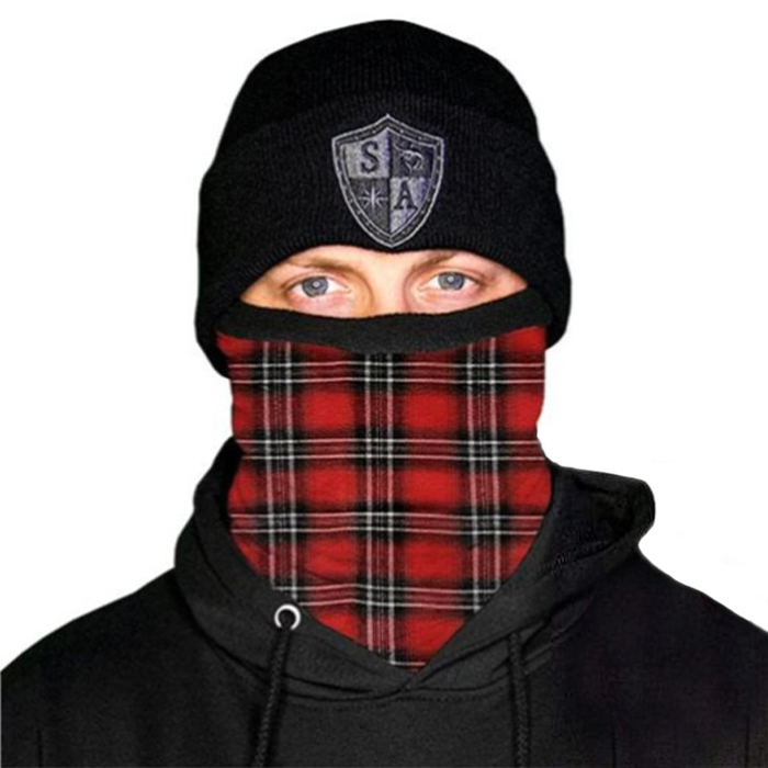 фото Бафф флисовый зимний с утеплителем sa co. flannel red fleece lined face shield