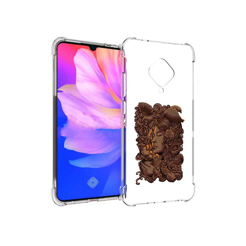 

Чехол MyPads Tocco для Vivo V17 девушка с длинными волосами абстракция (PT147343.378.312), Прозрачный, Tocco