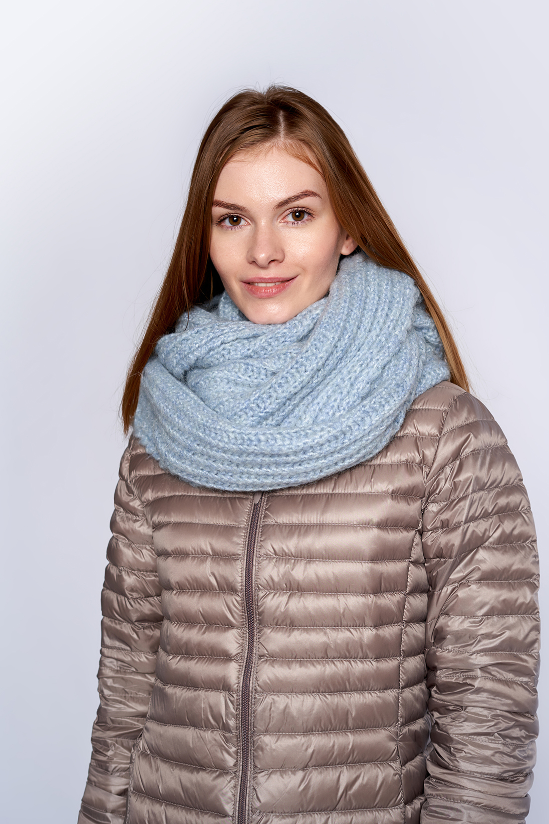 

Снуд женский Baon B359552 cloudy blue melange, 160х30 см, Голубой, B359552