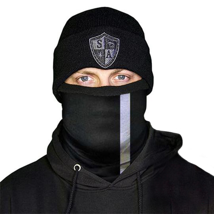 фото Бафф флисовый зимний с утеплителем sa co. reflective black fleece face shield