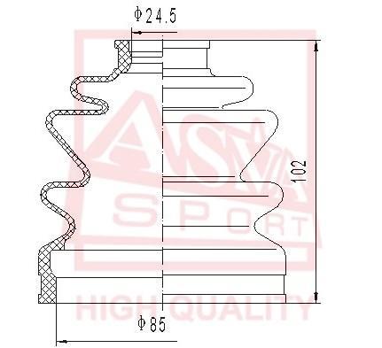 

Пыльник Шруса Toyota Avensis(97-00) Asva Asbt-21 ASVA арт. ASBT-21