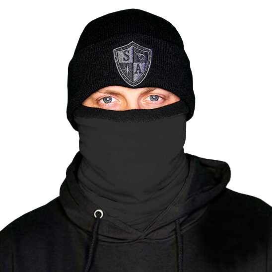 фото Бафф флисовый зимний с утеплителем sa co. tactical black fleece lined face shield