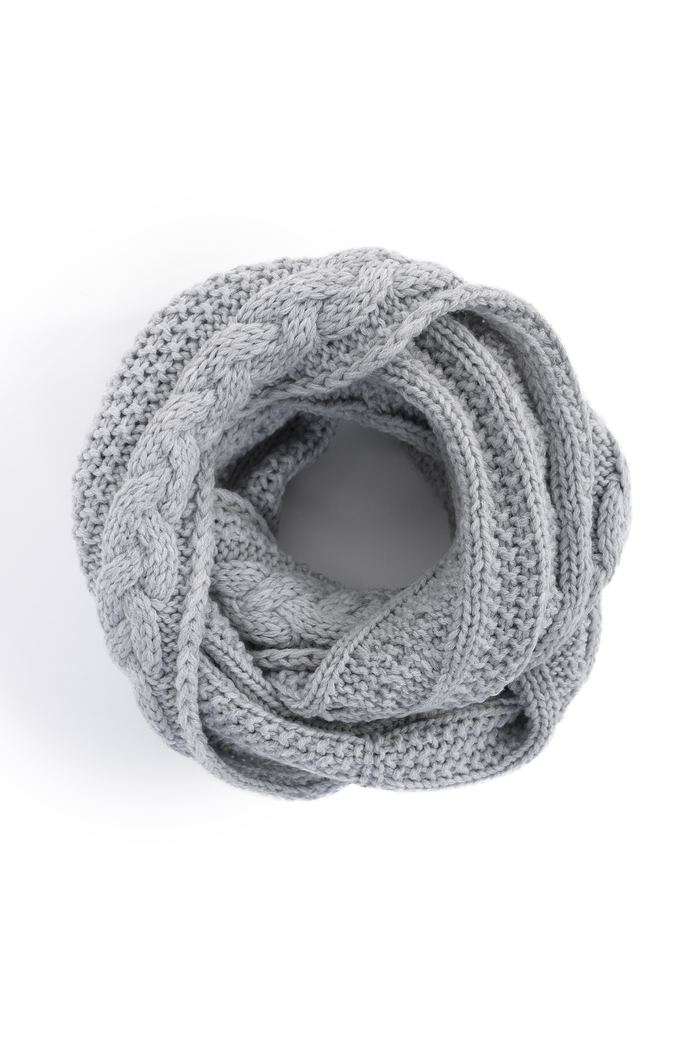 

Снуд женский Baon B359531 silver melange, 120х40 см, Голубой, B359531