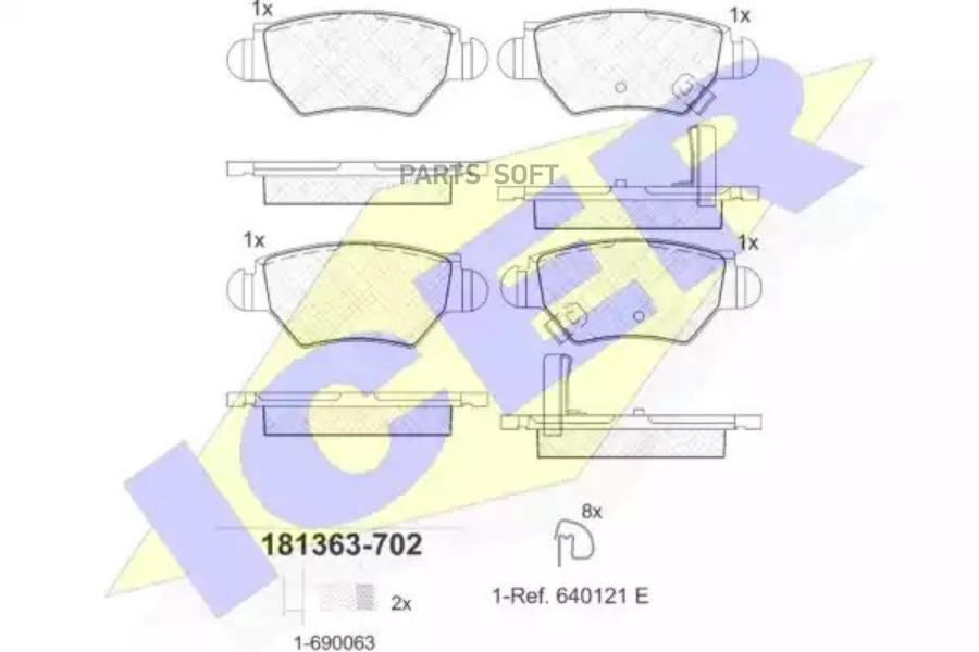 

Колодки Задние Opel Astg/Zaf (98-05) Icer 181363-702 Icer арт. 181363-702