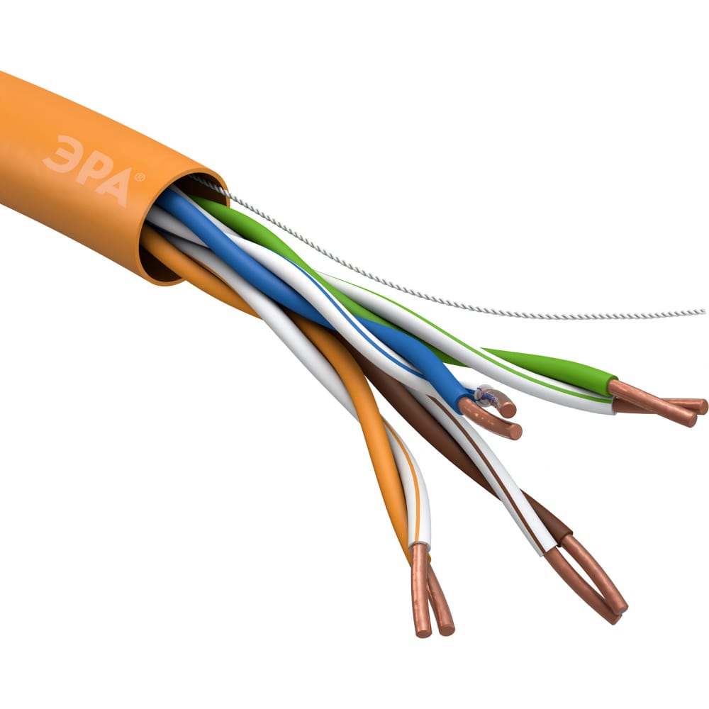 ЭРА Кабель витая пара U/UTP 4x2x24AWG Cat5e CU нг HF 305м Б0044430