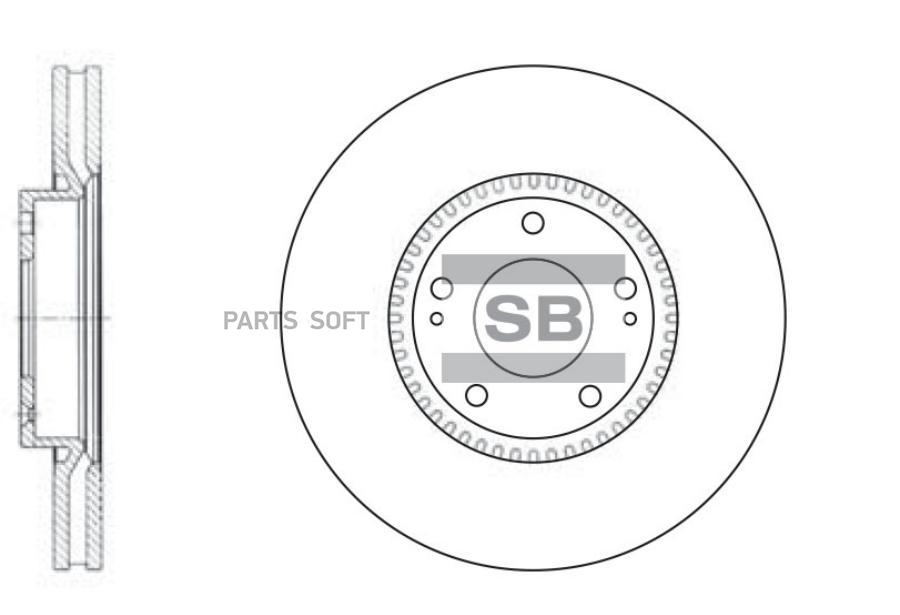 Диск тормозной передний HYUNDAI iX35/KIA Sportage III 10-> SANGSIN BRAKE SD1069