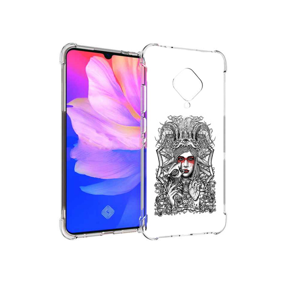 

Чехол MyPads Tocco для Vivo V17 грусная девушка (PT147343.378.302), Прозрачный, Tocco