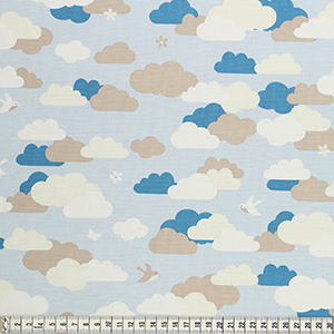 

Ткань MEZfabrics "Bunny & Cloud", ширина 144-146см, C131038 (03005), Голубой, 03005