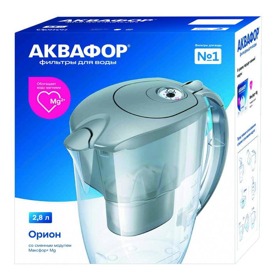 

Фильтр-кувшин Аквафор Орион прозрачно-серый 2,8 л