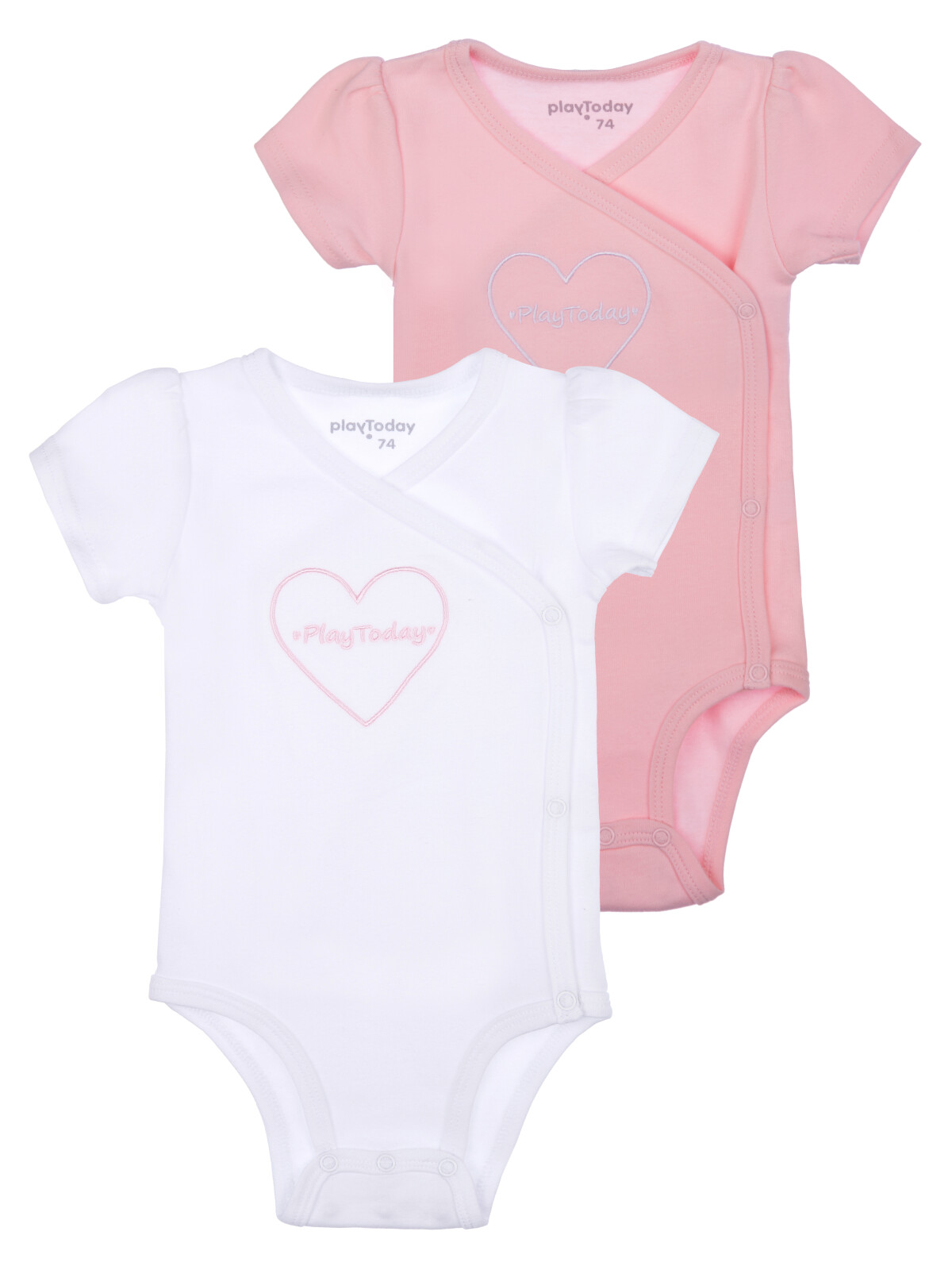 

Боди детское PlayToday 12329100, цвет белый, светло-розовый, размер 86, Белый;розовый, 12329100