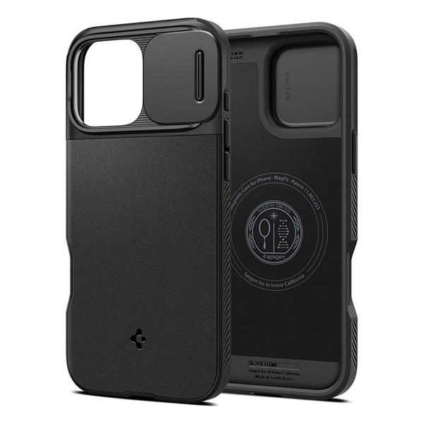 

Чехол Spigen Optik Armor MagSafe для iPhone 16 Pro Max (ACS08015) черный (Black), Optik Armor MagSafe