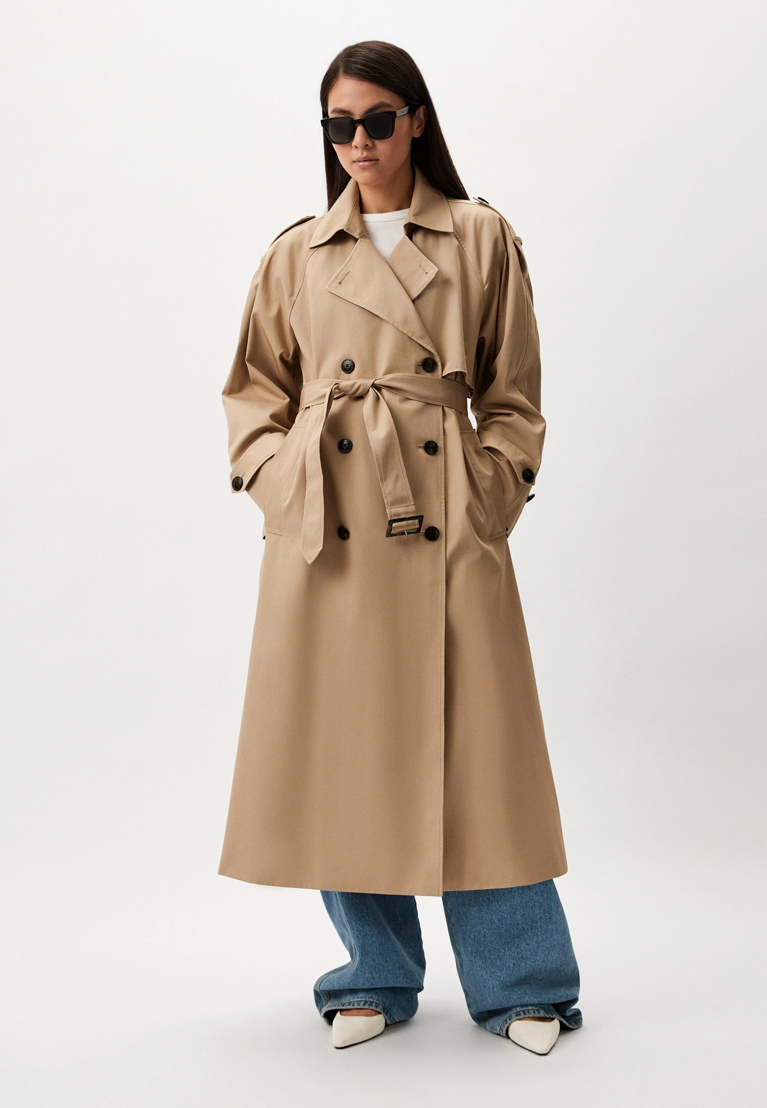 Плащ Tommy Hilfiger для женщин бежевый-AEG размер XS-S WW0WW43336 53290₽