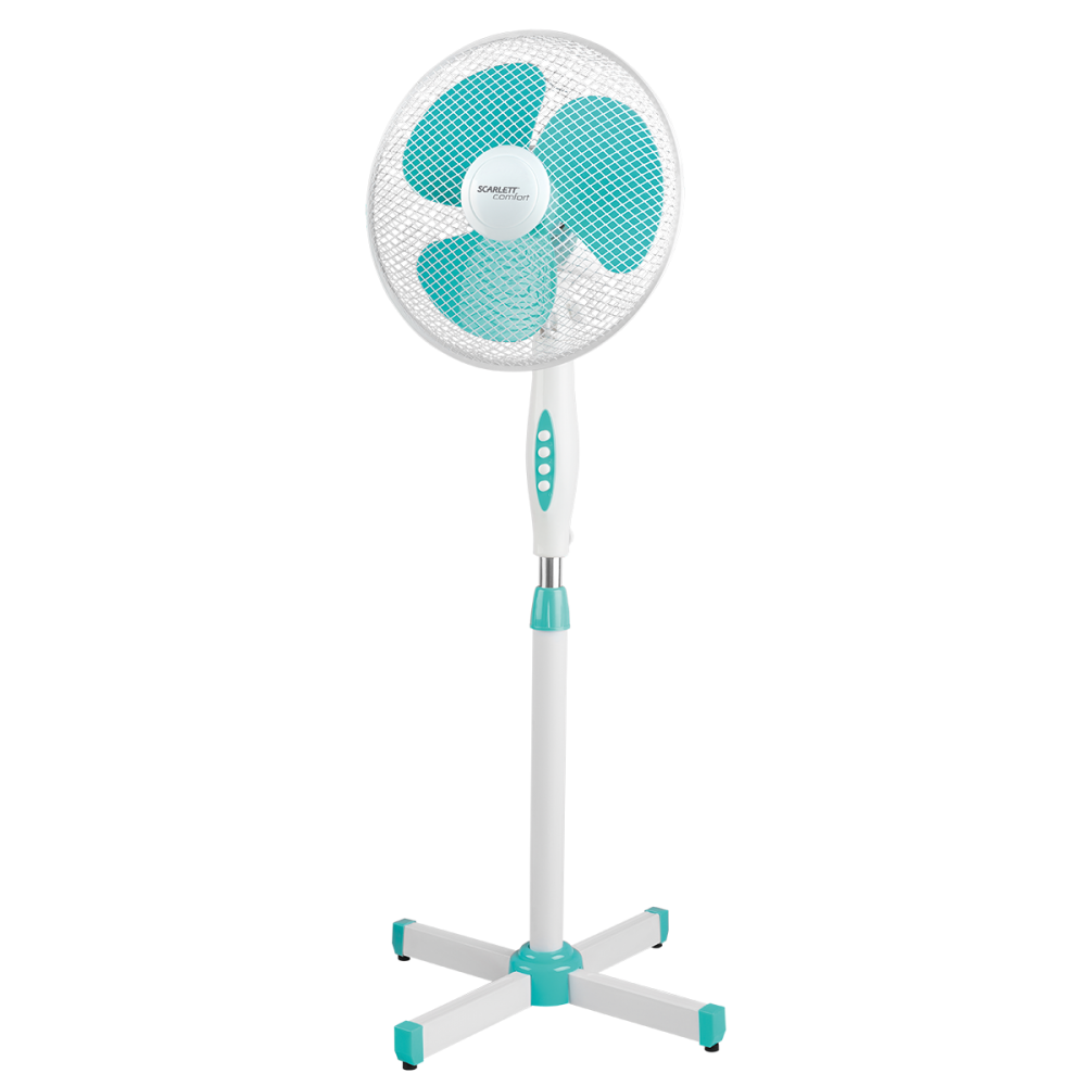 

Вентилятор Scarlett SC-SF111B28 Turquoise/White, Белый;голубой, SC-SF111B28