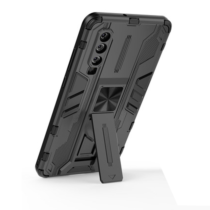 фото Противоударный чехол с подставкой transformer для huawei p30 (черный) black panther