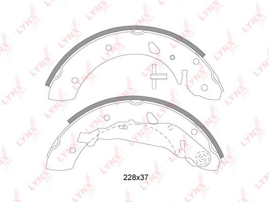 

Тормозные колодки LYNXauto барабанные BS7525