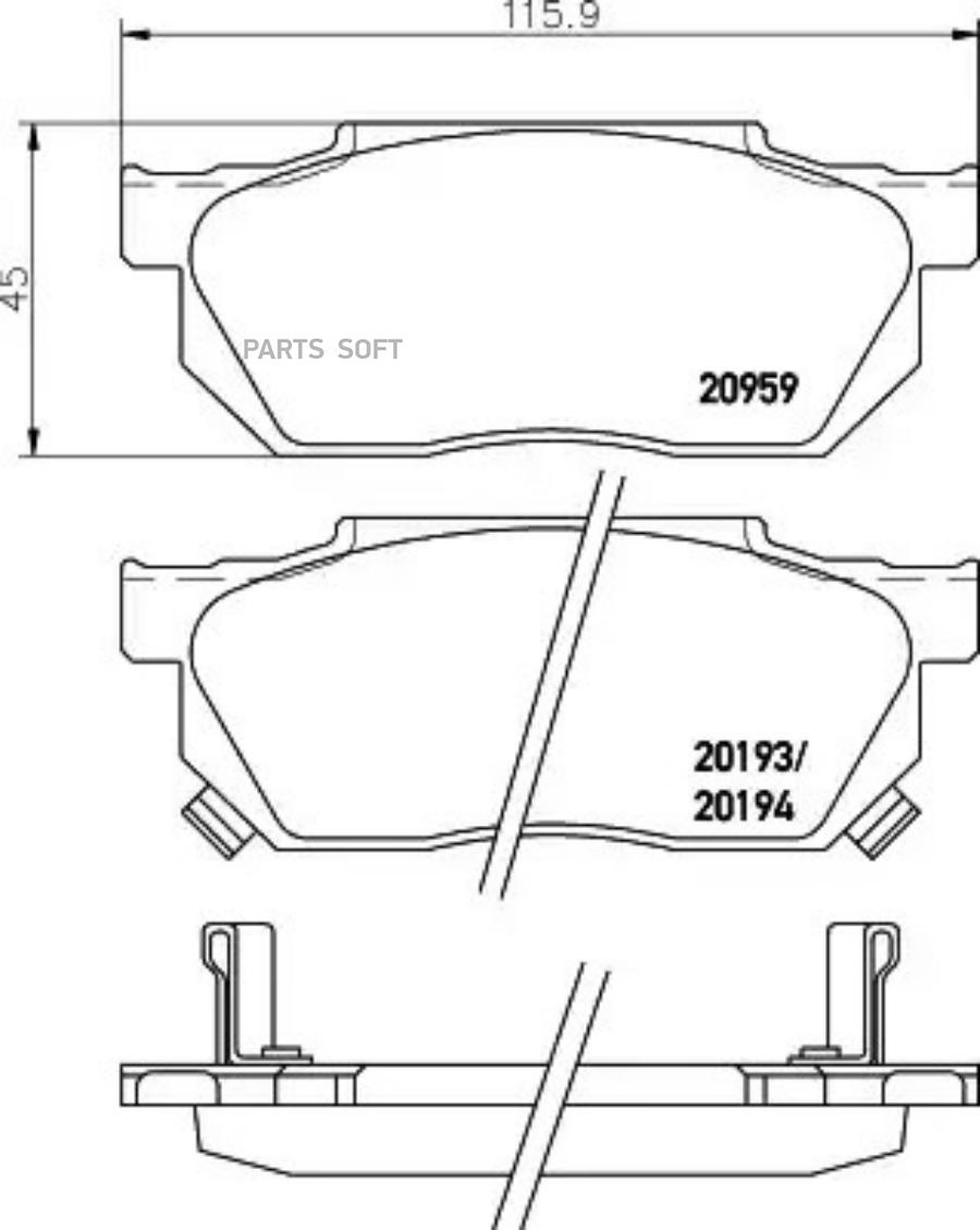 

Тормозные колодки HELLA PAGID/BEHR дисковые 8DB355005641