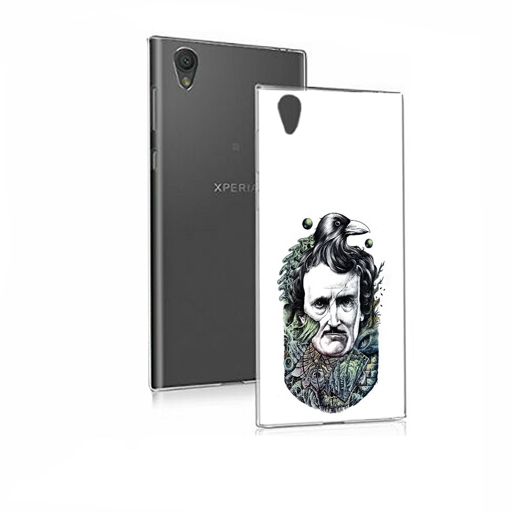 

Чехол MyPads Tocco для Sony Xperia E5 Эдгар Аллан с вороном (PT50363.248.203), Прозрачный, Tocco