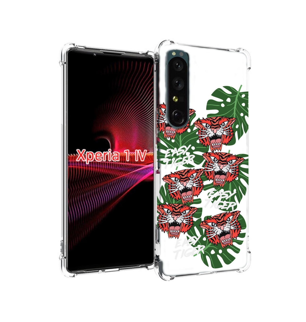

Чехол накладка MyPads красные-тигры для Sony Xperia 1 IV, Прозрачный, Tocco