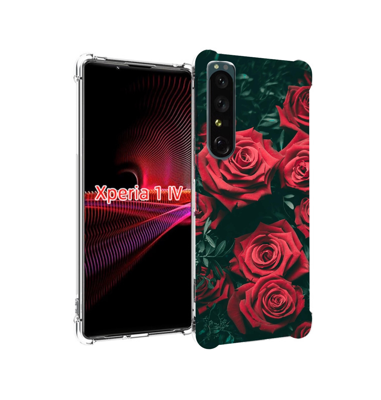

Чехол накладка MyPads красные-бархатные-розы для Sony Xperia 1 IV, Прозрачный, Tocco