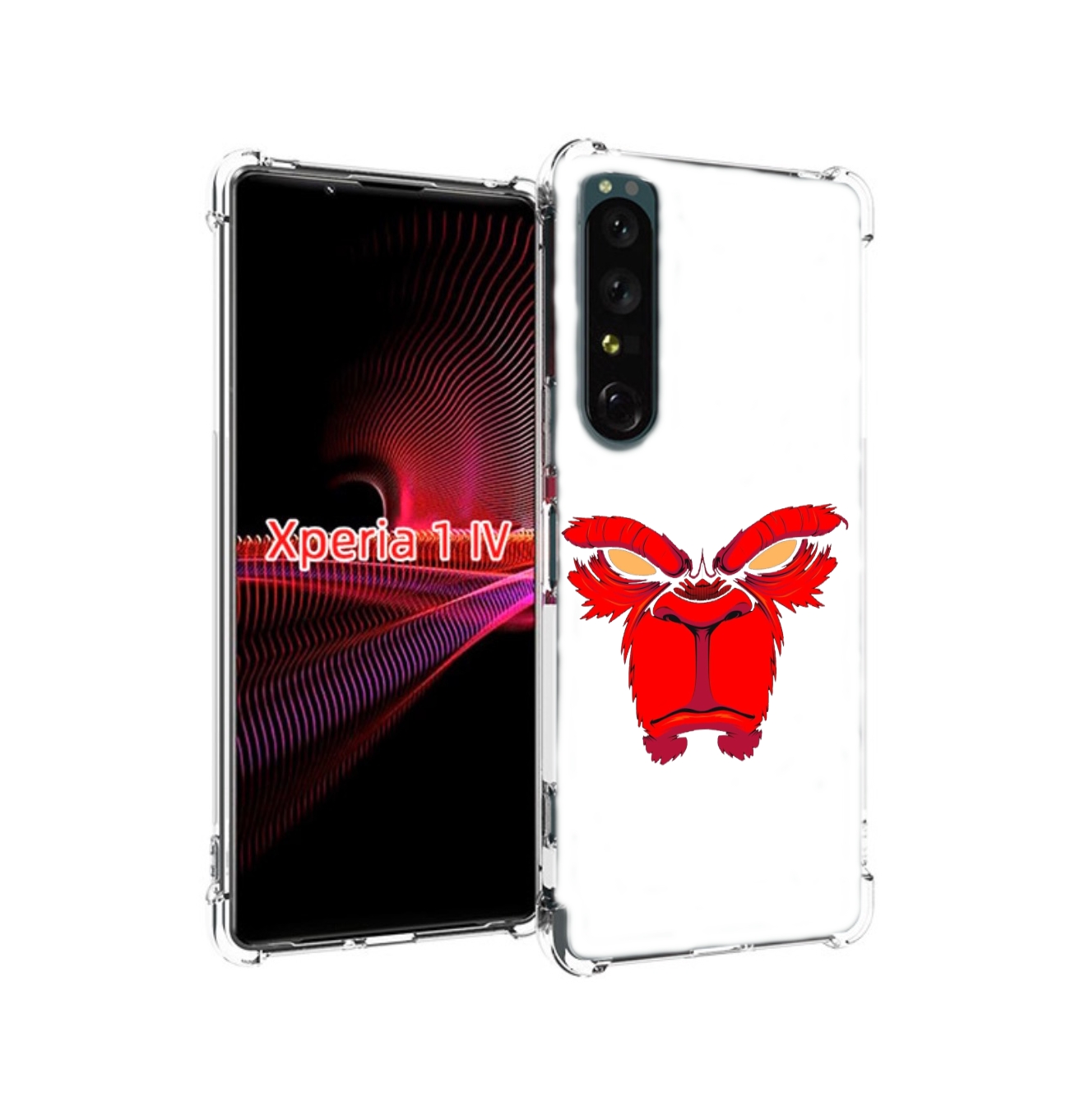 

Чехол накладка MyPads красная обезьяна в темноте для Sony Xperia 1 IV, Прозрачный, Tocco