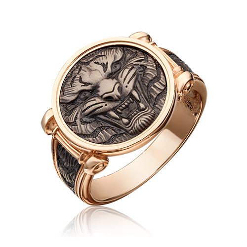 

Кольцо печатка из белого/красного золота р. PLATINA jewelry 01-5301-00-000-1111-42, 01-5301-00-000-1111-42
