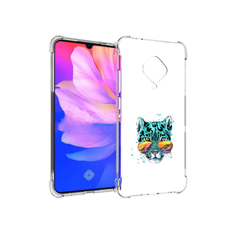 

Чехол MyPads Tocco для Vivo V17 голубой лео (PT147343.378.294), Прозрачный, Tocco