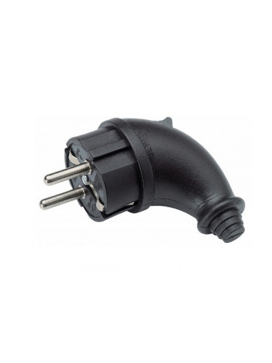 

Вилка сетевая/угловая каучук, однофазная 16А, с/з, черная., Белый, 89-7-083