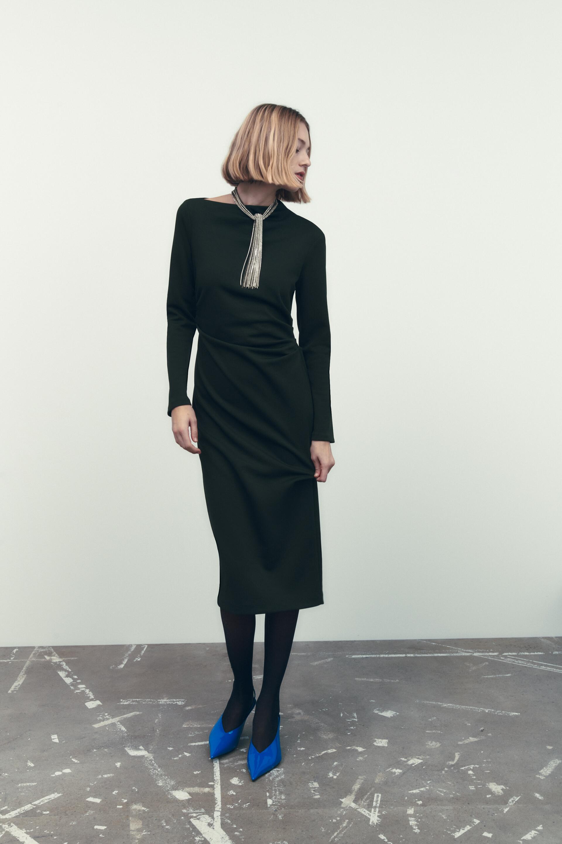 

Платье женское ZARA 02064404 зеленое S (доставка из-за рубежа), 02064404