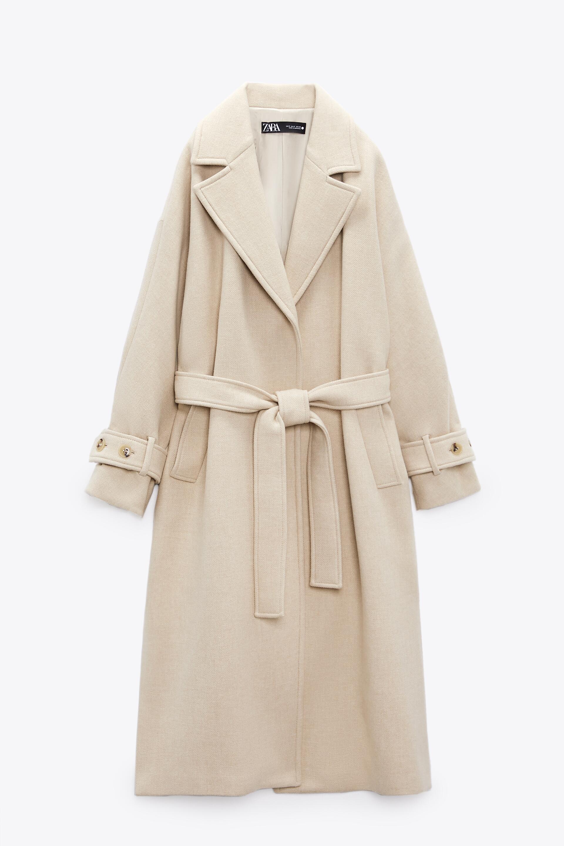 

Пальто женское ZARA 02040756 бежевое L (доставка из-за рубежа), Бежевый, 02040756